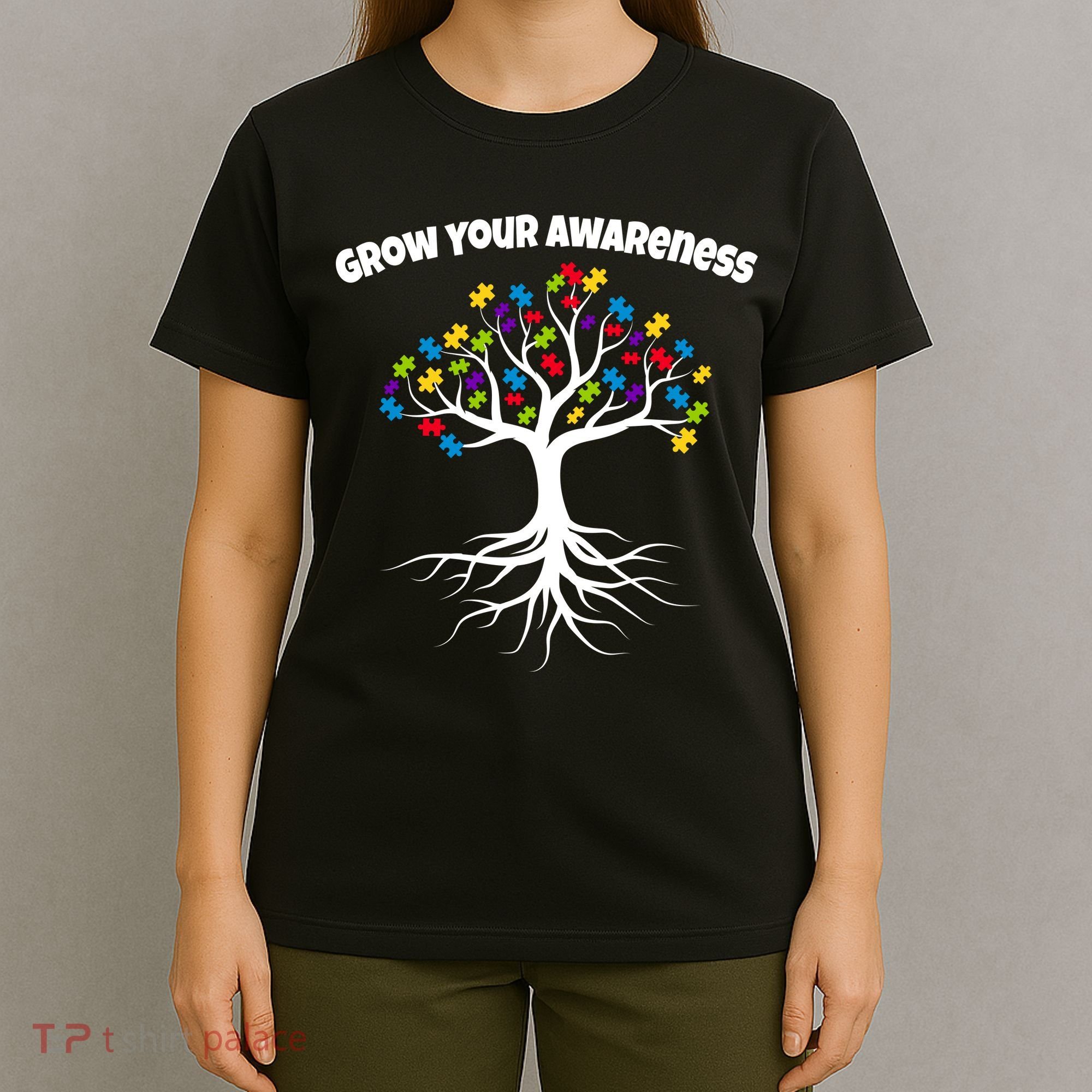 Grow Your Awareness Tree Roots T-Shirt