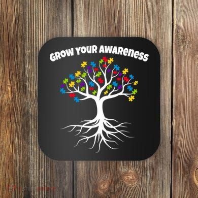 Grow Your Awareness Tree Roots Coaster