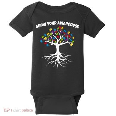 Grow Your Awareness Tree Roots Baby Bodysuit