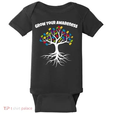 Grow Your Awareness Tree Roots Baby Bodysuit