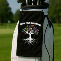 Grow Your Awareness Tree Roots Golf Towel thumb 2