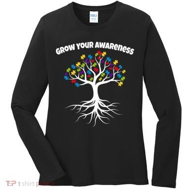Grow Your Awareness Tree Roots Women's Long Sleeve Shirt