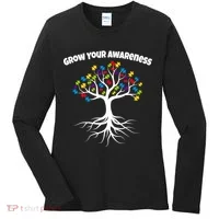 Grow Your Awareness Tree Roots Women's Long Sleeve Shirt thumb 0
