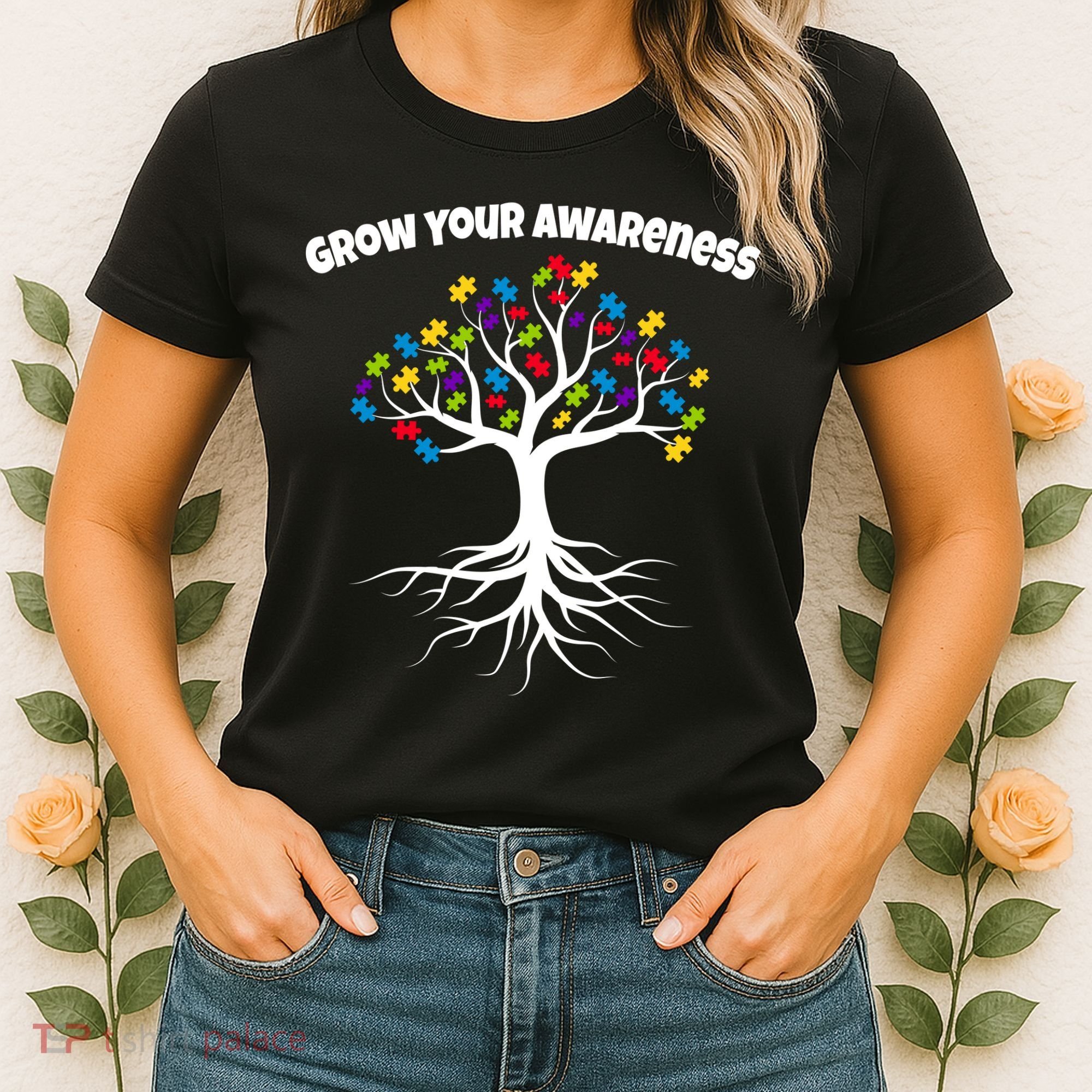 Grow Your Awareness Tree Roots Women's T-Shirt