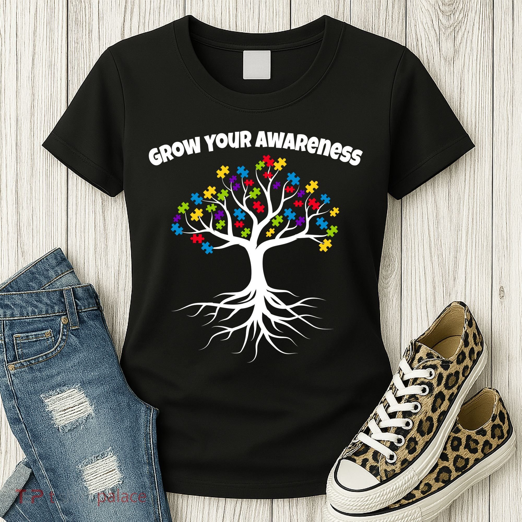 Grow Your Awareness Tree Roots Women's T-Shirt