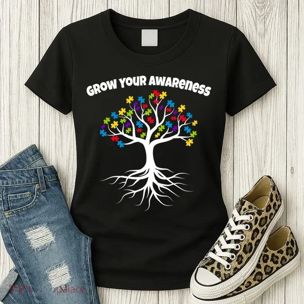 Grow Your Awareness Tree Roots Women's T-Shirt