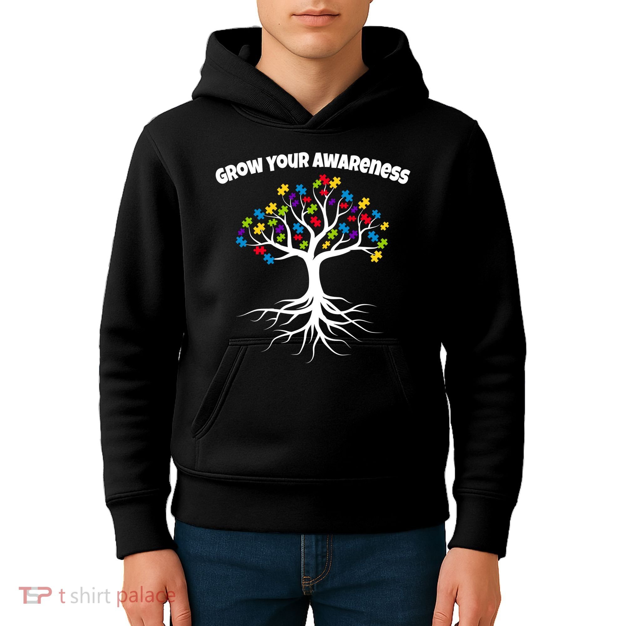 Grow Your Awareness Tree Roots Kids Hoodie