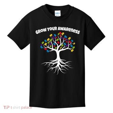 Grow Your Awareness Tree Roots Kids T-Shirt