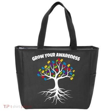 Grow Your Awareness Tree Roots Tote Bag