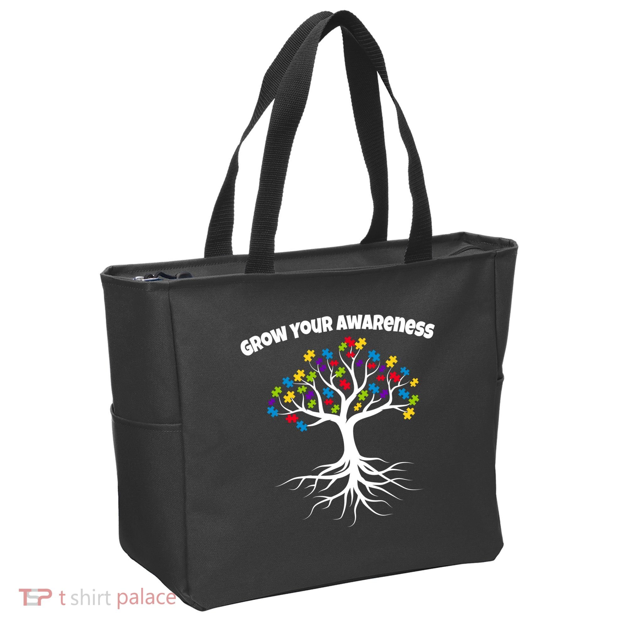 Grow Your Awareness Tree Roots Tote Bag