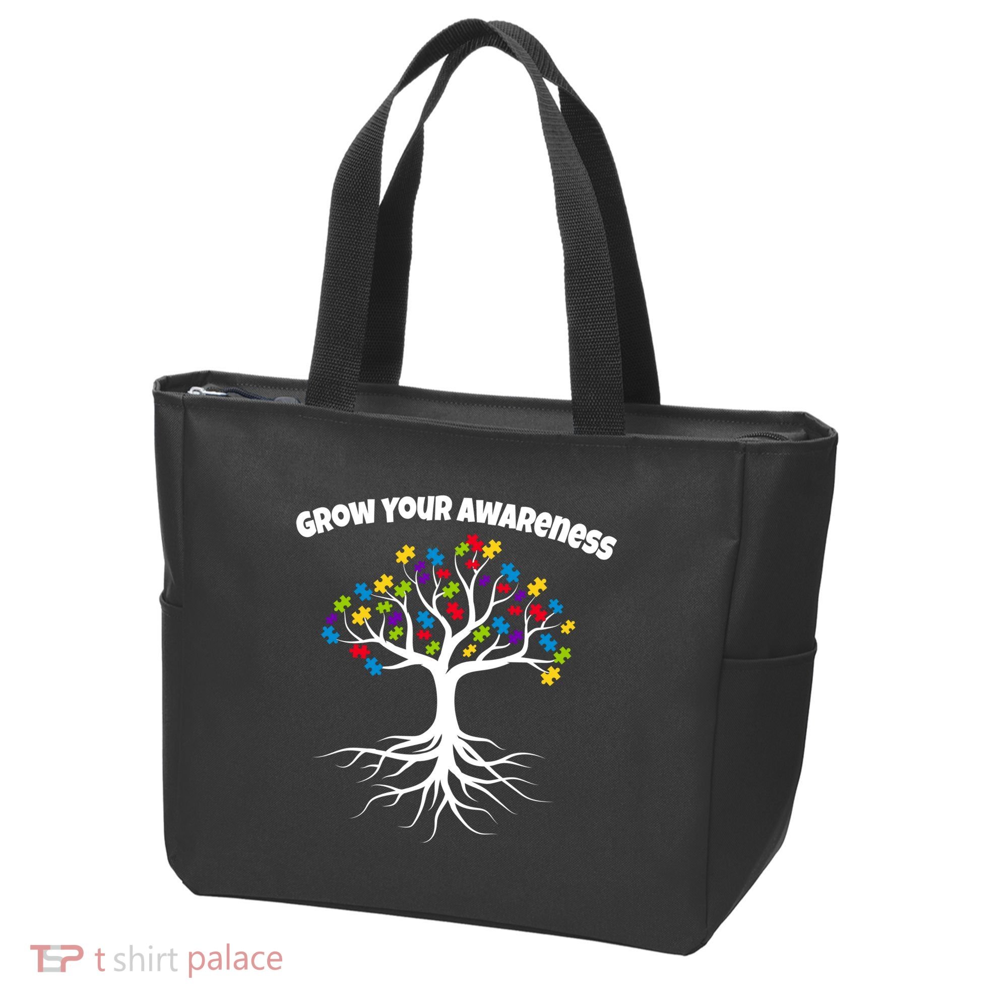 Grow Your Awareness Tree Roots Tote Bag