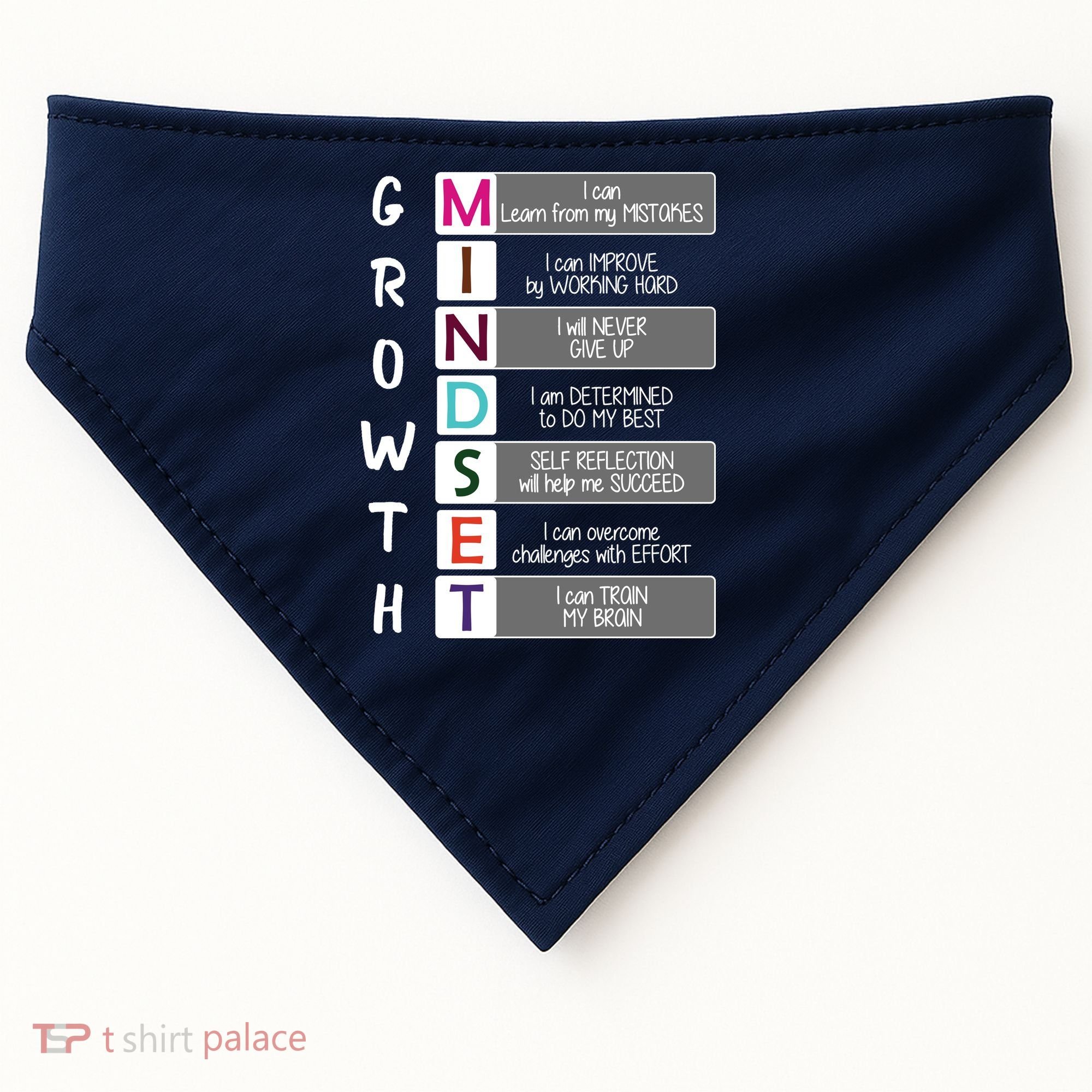 Growth Mindset USA-Made Doggie Bandana