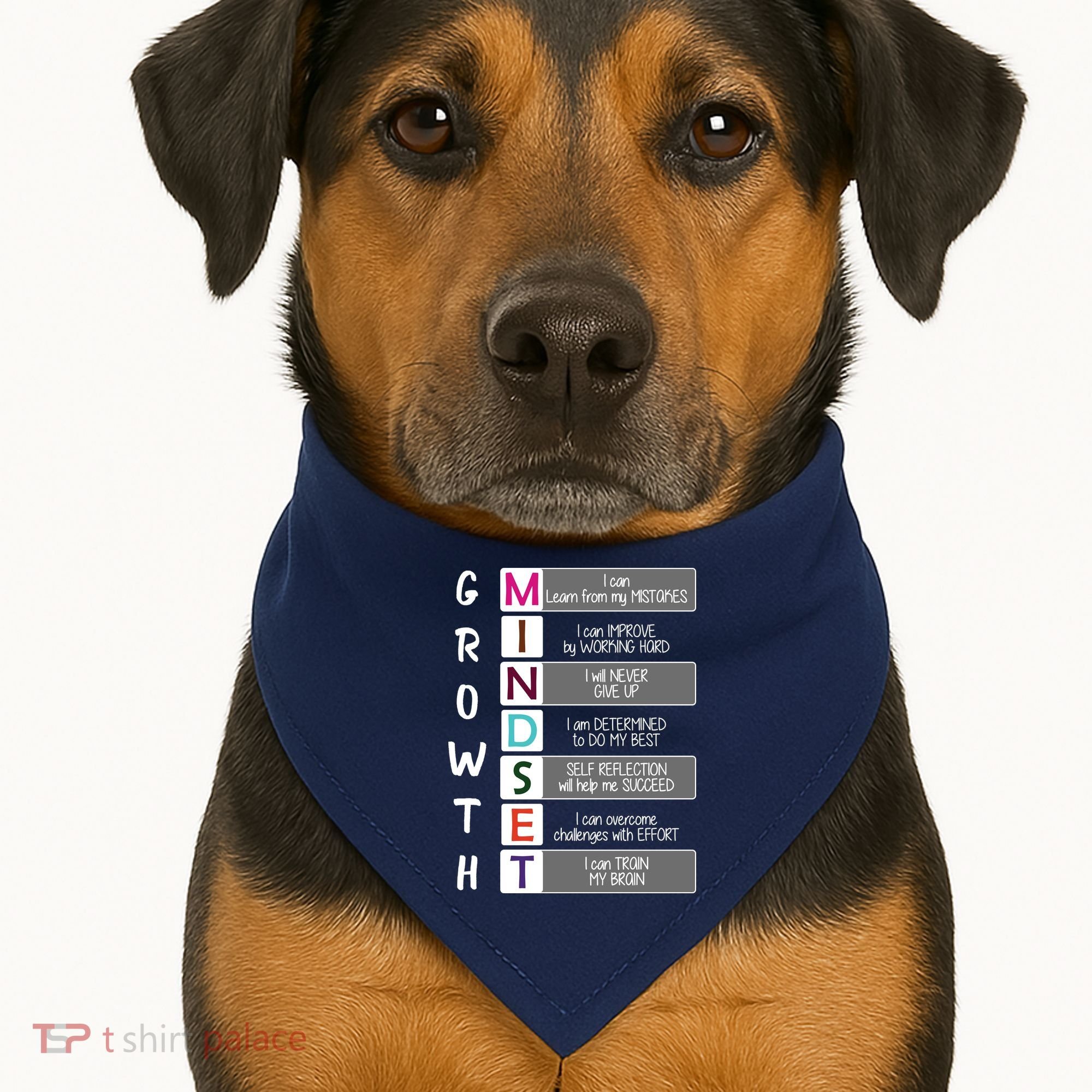 Growth Mindset USA-Made Doggie Bandana