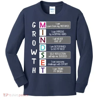 Growth Mindset Kids Long Sleeve Shirt