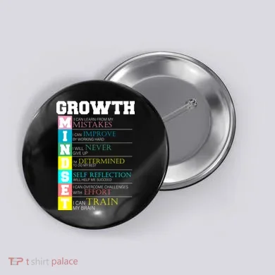 Growth New Mindset And Resolution  Button