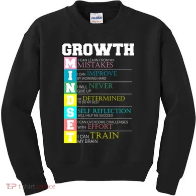 Growth New Mindset And Resolution  Kids Sweatshirt