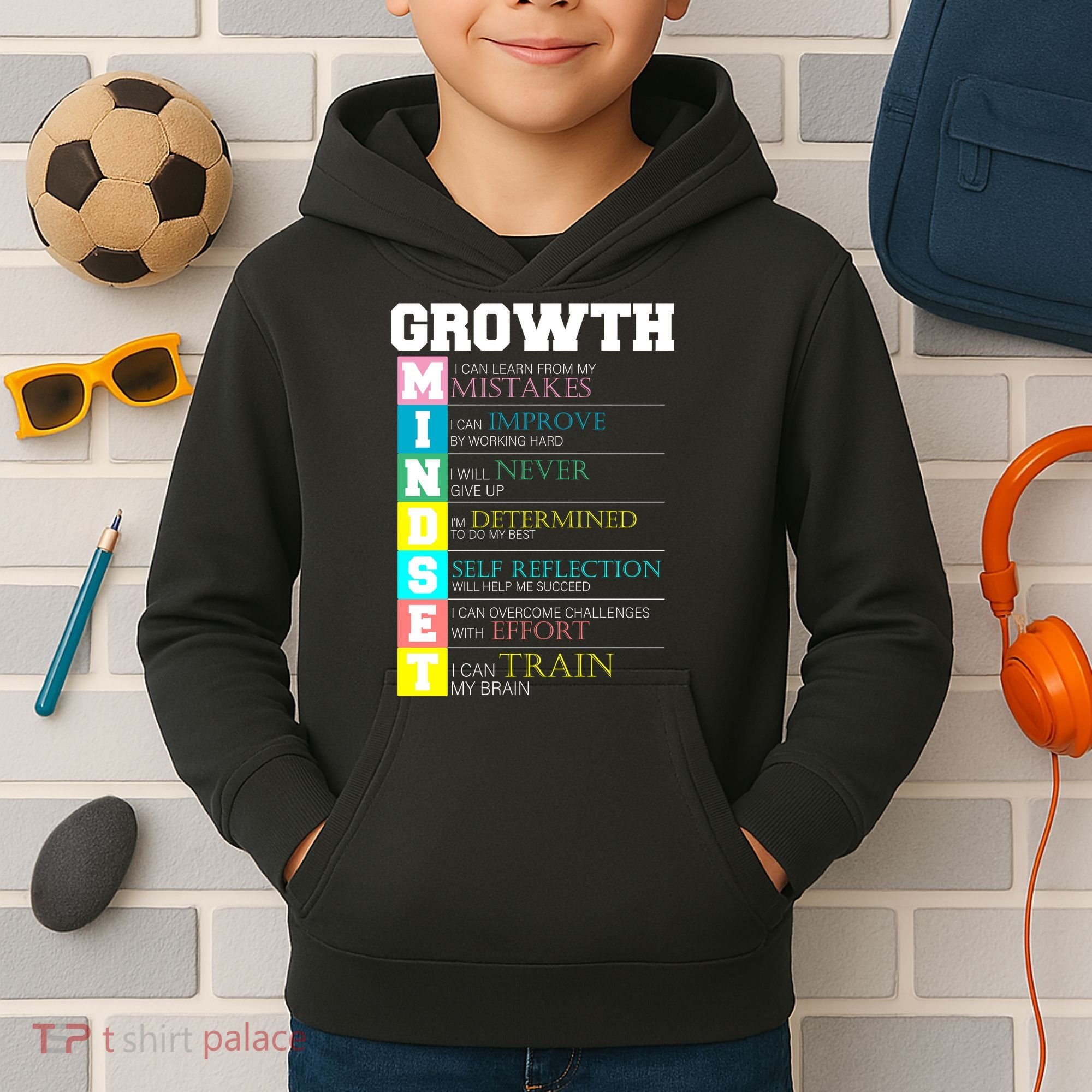 Growth New Mindset And Resolution  Kids Hoodie
