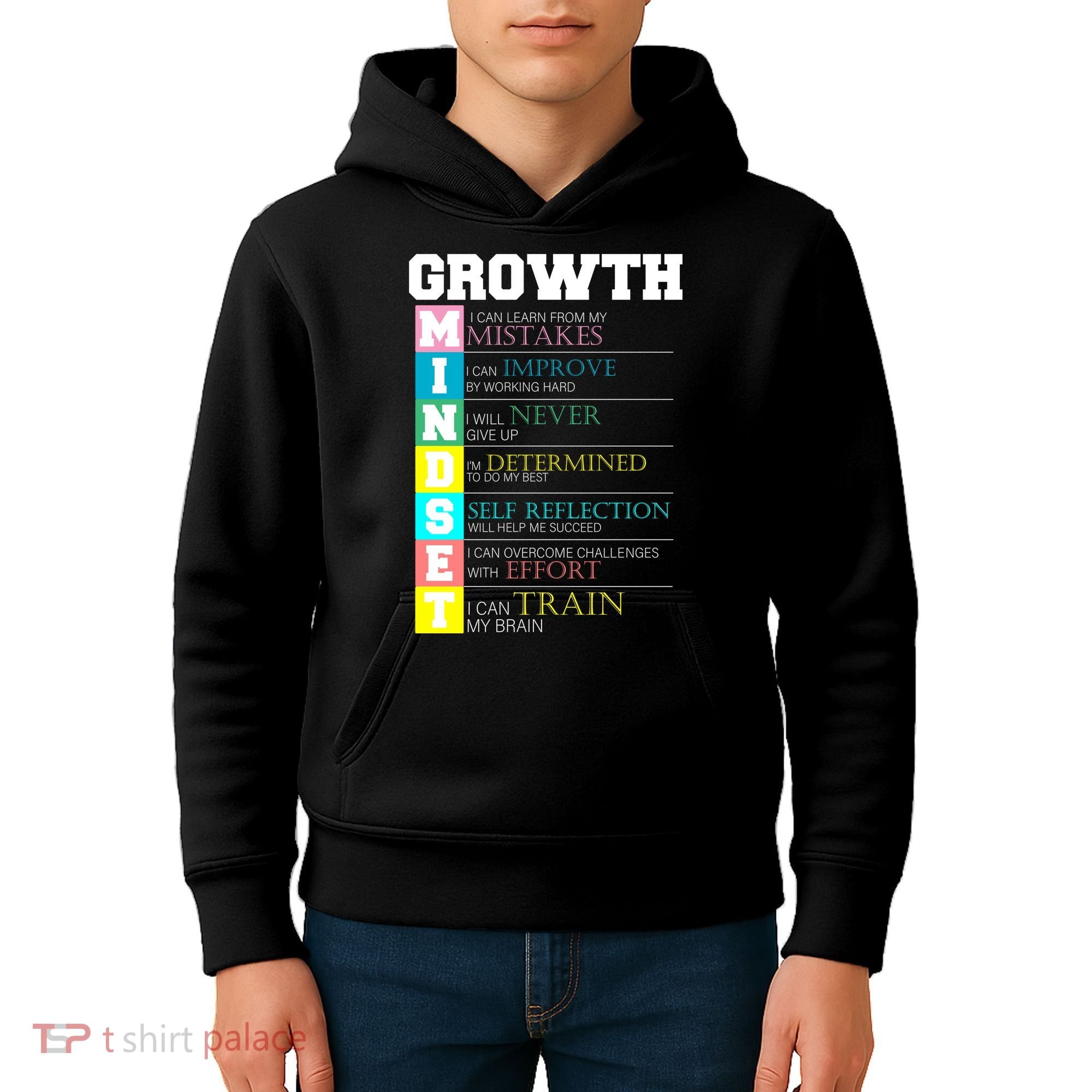 Growth New Mindset And Resolution  Kids Hoodie