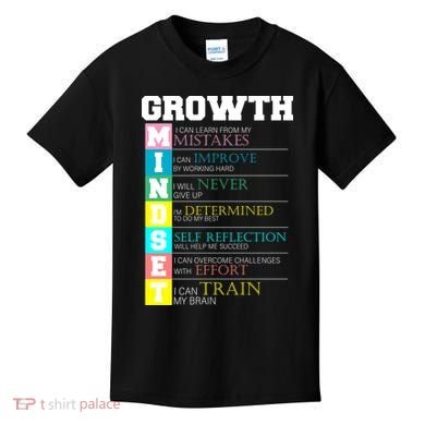 Growth New Mindset And Resolution  Kids T-Shirt