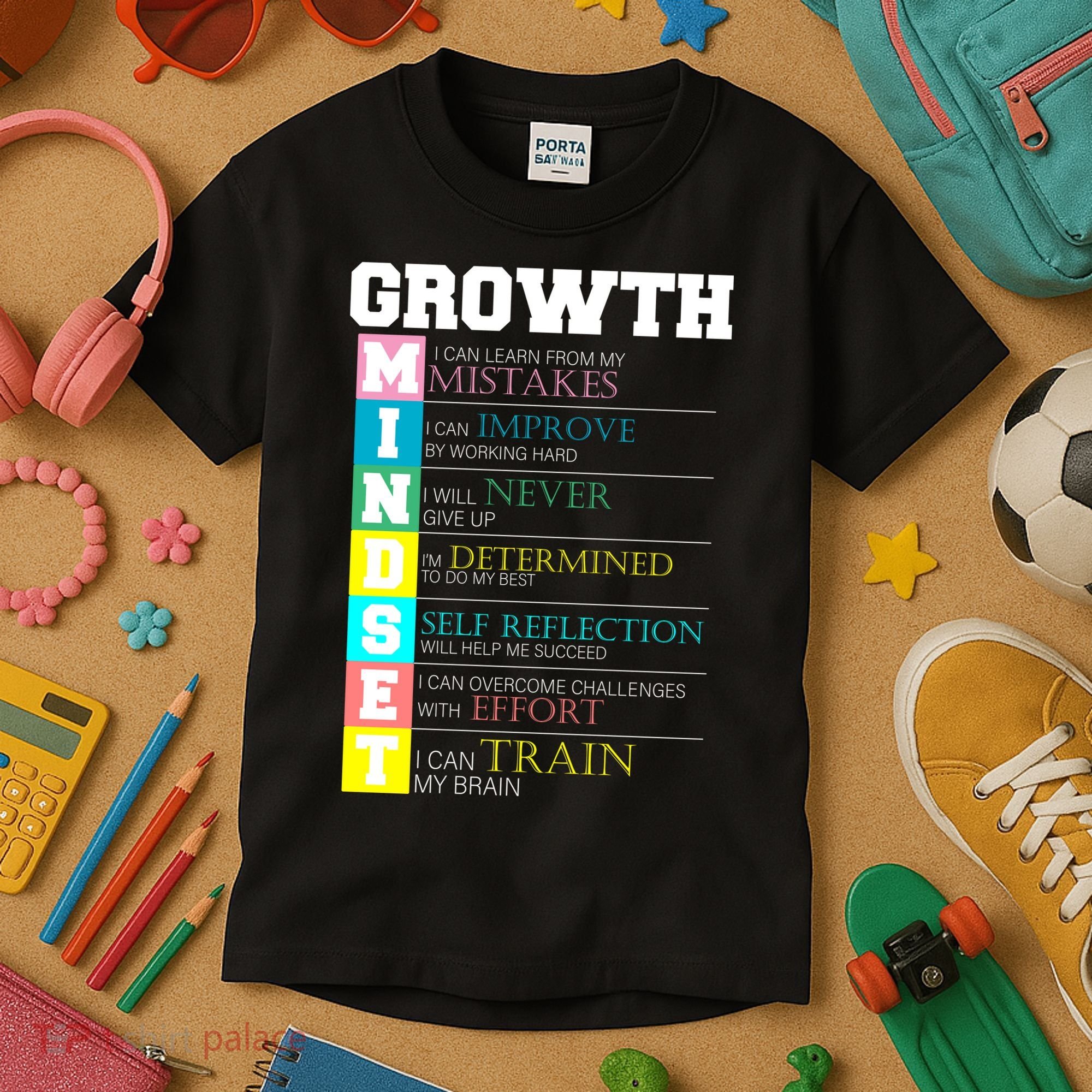 Growth New Mindset And Resolution  Kids T-Shirt