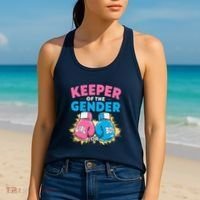Gender Reveal Party Boxing Gloves Keeper Of Gender Women's Tank Top thumb 2