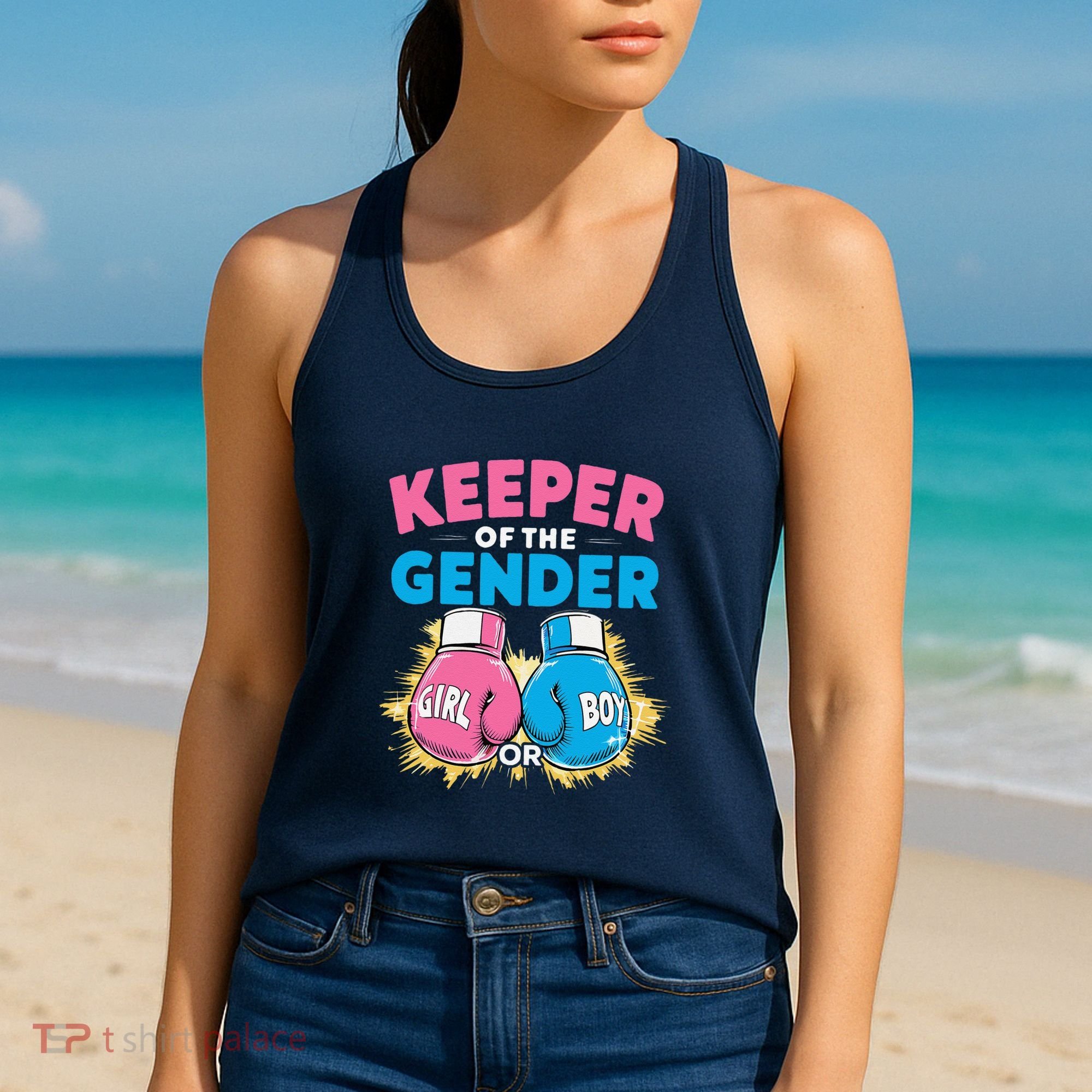 Gender Reveal Party Boxing Gloves Keeper Of Gender Women's Tank Top