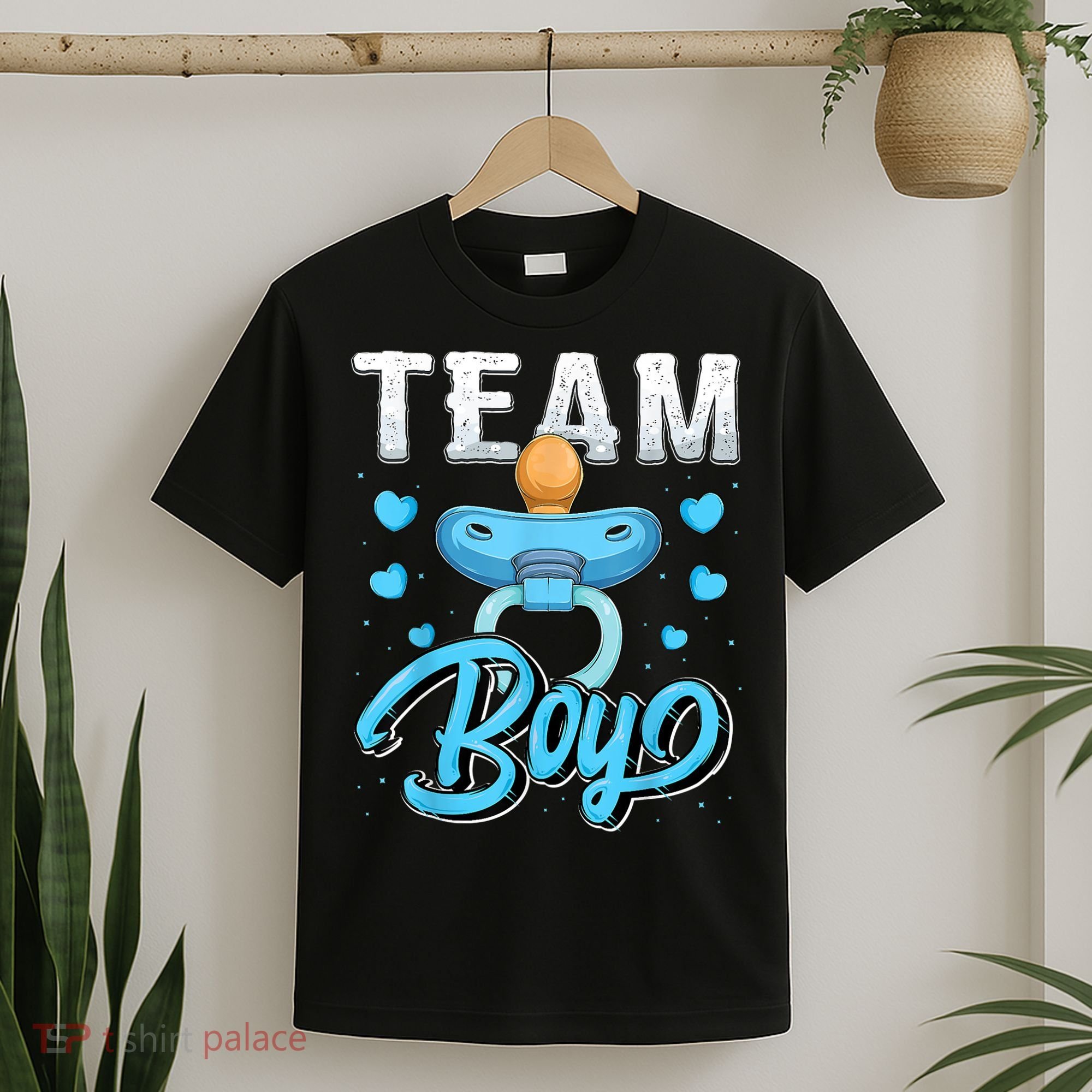 Gender Reveal Party Team Boy Baby Shower Matching Family Set T-Shirt