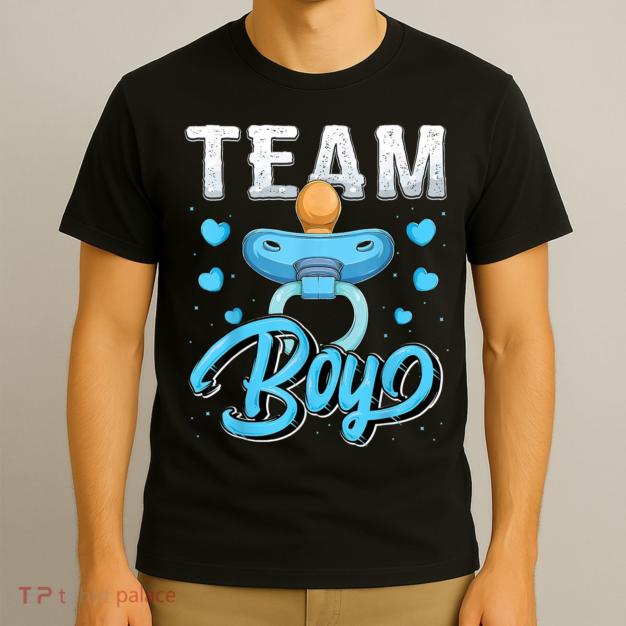 Gender Reveal Party Team Boy Baby Shower Matching Family Set T-Shirt