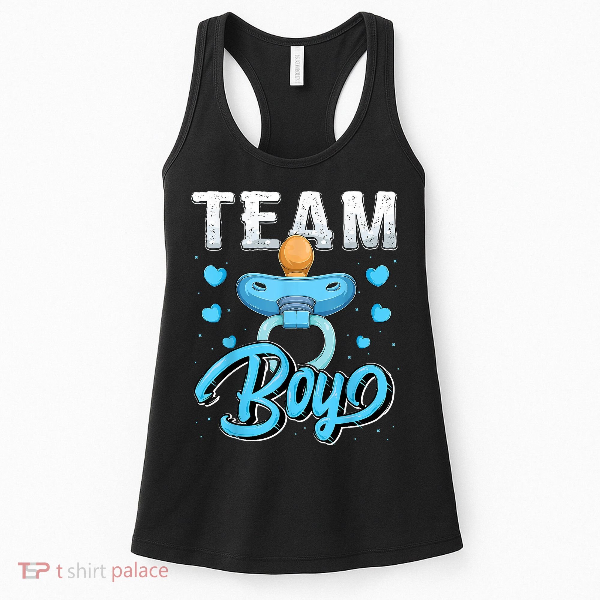 Gender Reveal Party Team Boy Baby Shower Matching Family Set Women's Tank Top