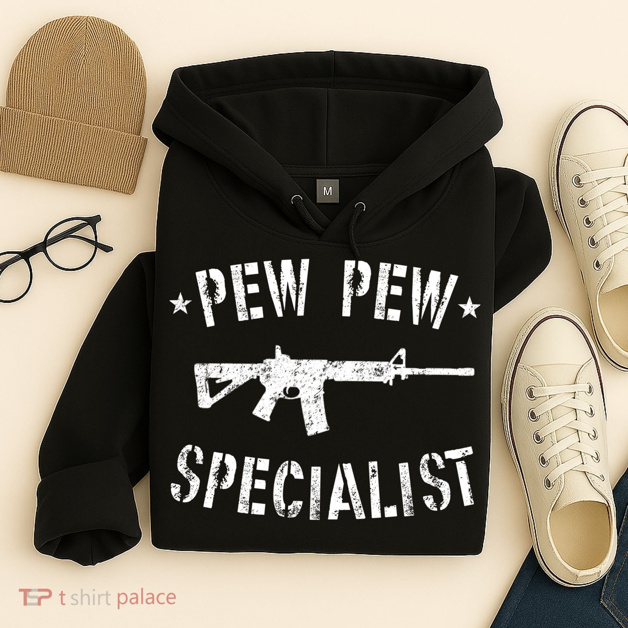 Gun Rifle Pew Pew Specialist Hoodie