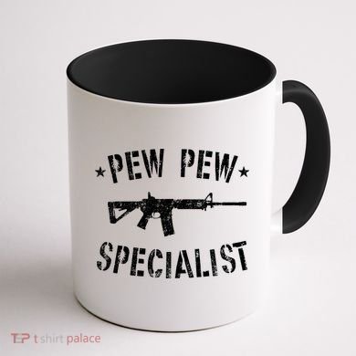 Gun Rifle Pew Pew Specialist Coffee Mug back