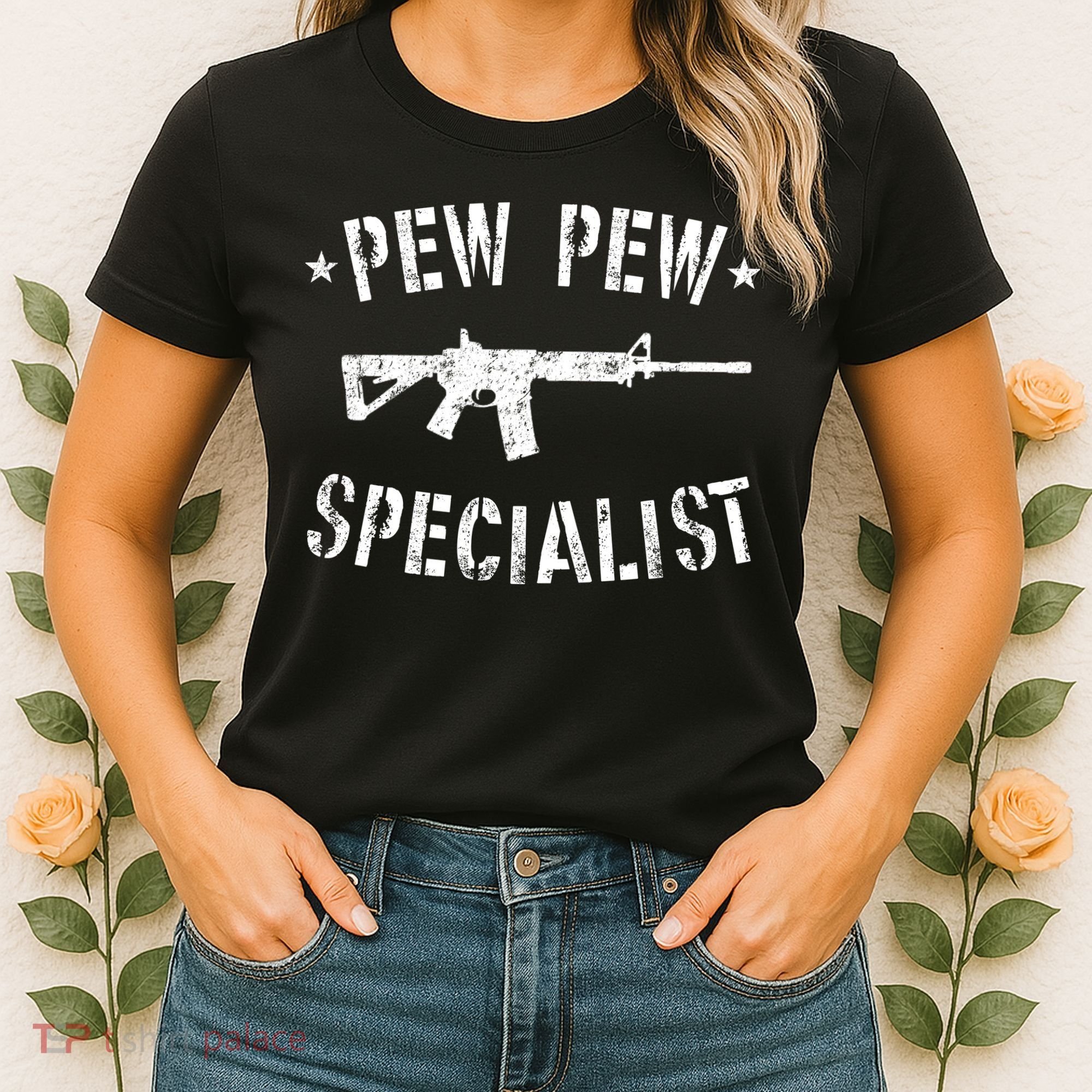 Gun Rifle Pew Pew Specialist Women's T-Shirt