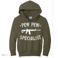 Gun Rifle Pew Pew Specialist Kids Hoodie thumb 0
