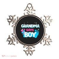 Gender Reveal Party Grandma Says Boy Team Boy Ornament thumb 0
