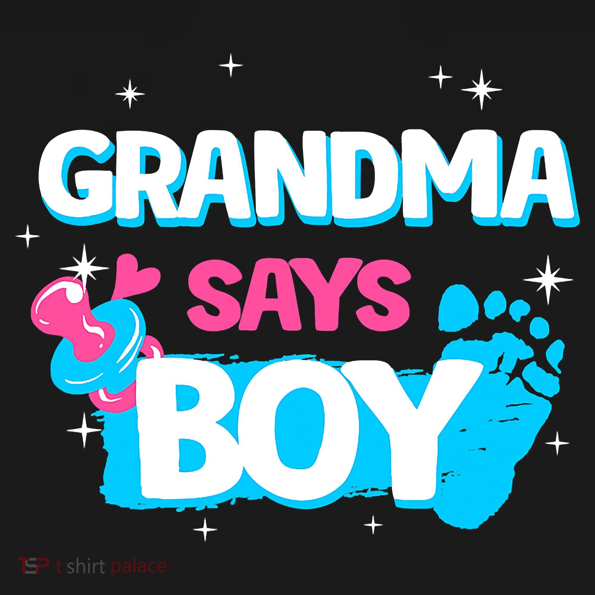 Gender Reveal Party Grandma Says Boy Team Boy Ornament