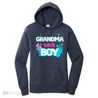 Gender Reveal Party Grandma Says Boy Team Boy Women's Hoodie thumb 0
