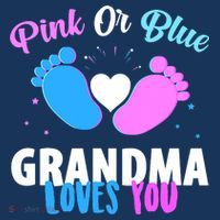 Gender Reveal Party Pink Or Blue Grandma Loves You Women's Tank Top thumb 5