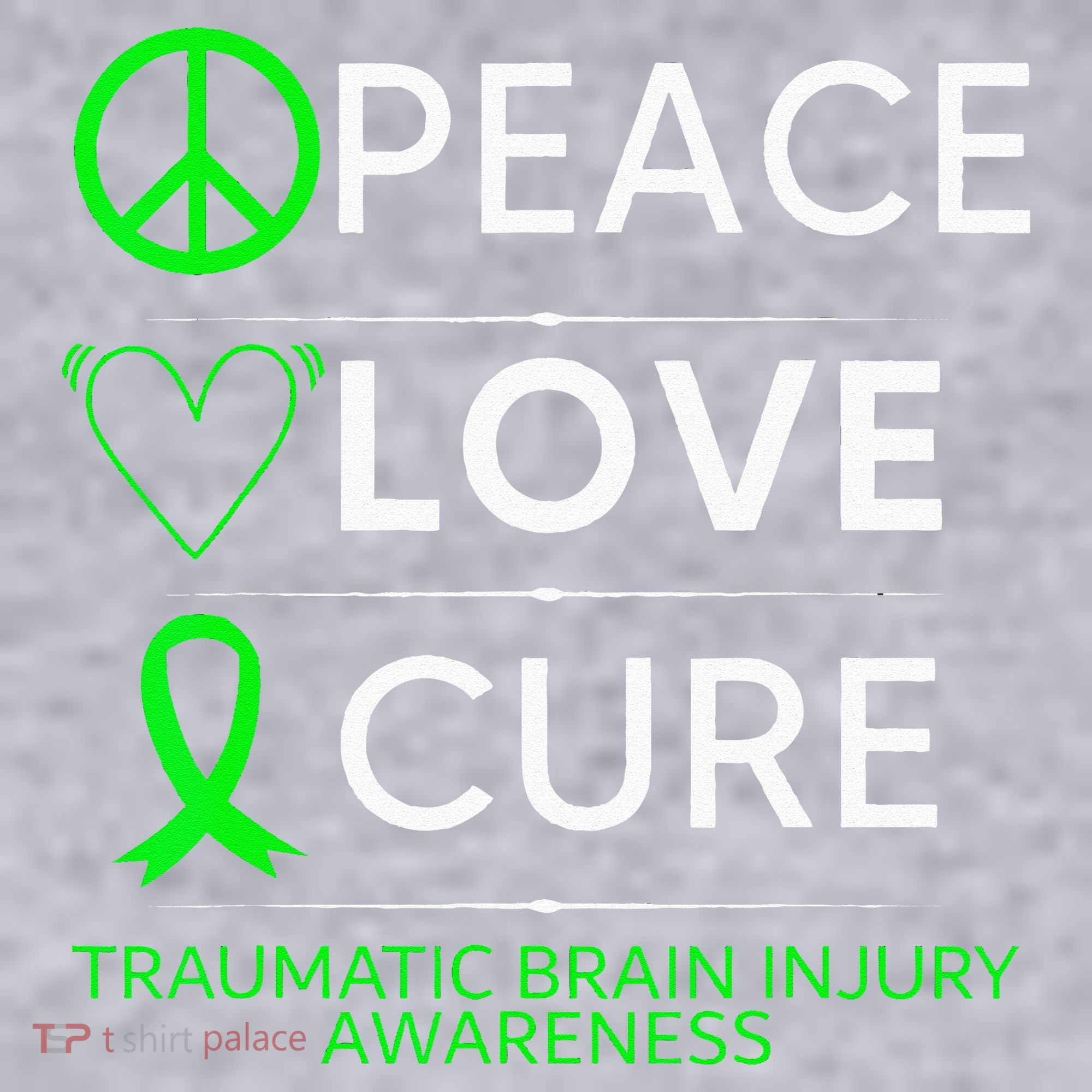 Green Ribbon Peace Cure Traumatic Brain Injury Awareness Women's Racerback Cropped Tank