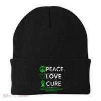 Green Ribbon Peace Cure Traumatic Brain Injury Awareness Beanie thumb 0