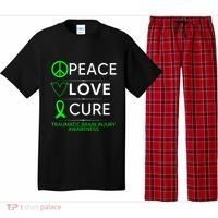 Green Ribbon Peace Cure Traumatic Brain Injury Awareness Pajama Set thumb 0