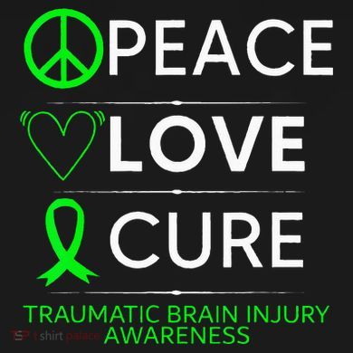Green Ribbon Peace Cure Traumatic Brain Injury Awareness Ornament