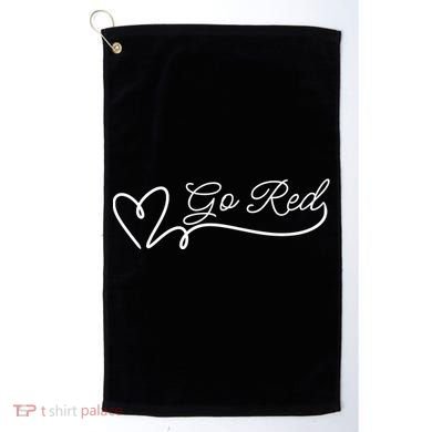 Go Red Pulse Heart Disease Awareness Golf Towel