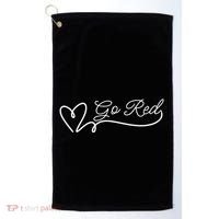 Go Red Pulse Heart Disease Awareness Golf Towel thumb 0