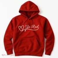 Go Red Pulse Heart Disease Awareness Hoodie thumb 0
