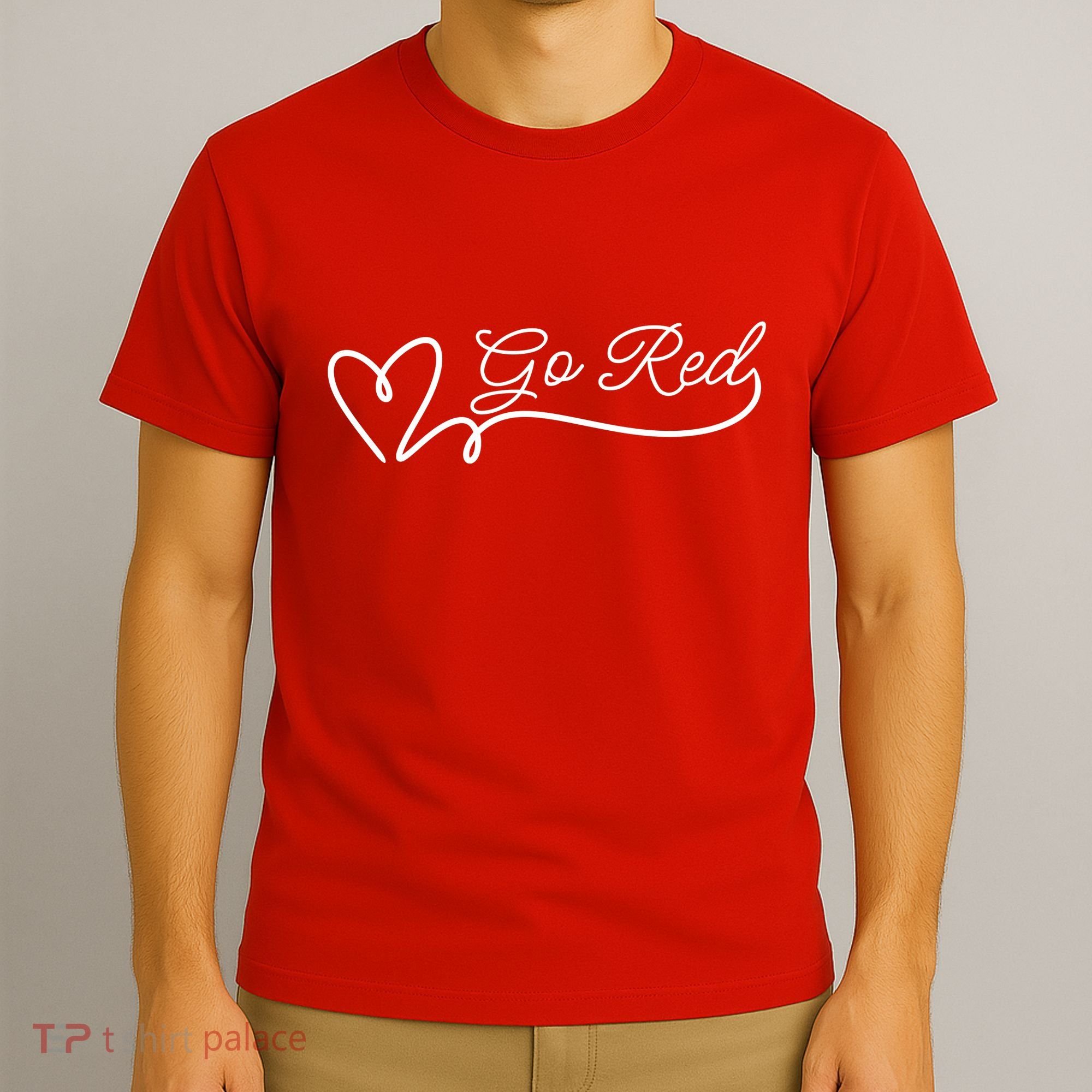 Go Red Pulse Heart Disease Awareness T-Shirt