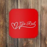Go Red Pulse Heart Disease Awareness Coaster thumb 0