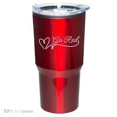 Go Red Pulse Heart Disease Awareness Tumbler