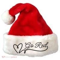 Go Red Pulse Heart Disease Awareness Santa Hat thumb 0
