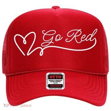 Go Red Pulse Heart Disease Awareness Hat