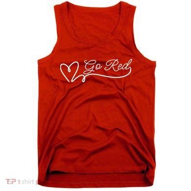 Go Red Pulse Heart Disease Awareness Tank Top